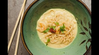 Simple Noodle Soup with Shrimp  SAM THE COOKING GUY [upl. by Tombaugh]