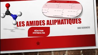 bacsciences les amides nomenclature préparation hydrolyse des amides [upl. by Leonteen]