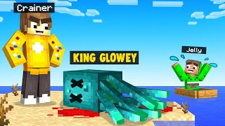 Killing KING GLOWEY In Our Minecraft World Squid Island [upl. by Naesal334]