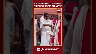 Congress MP KC Venugopal And Giriraj Singh Share Candid Moment in New Parliament [upl. by Leihcar]