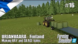 Making HAY and SILAGE bales  16 URJANVAARA  Finland  FS22  PlayStation 5 [upl. by Yema]