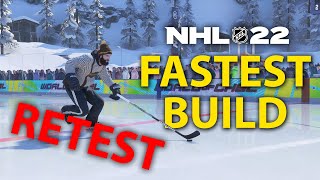 FASTEST BUILD IN NHL 22 WORLD OF CHEL  BEST BUILD META RETEST EASHL [upl. by Yenial]