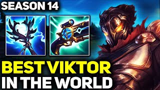 RANK 1 BEST VIKTOR IN SEASON 14  AMAZING GAMEPLAY  League of Legends [upl. by Wilbert326]