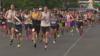 New York man wins 2023 Buffalo Marathon [upl. by Pillihp826]