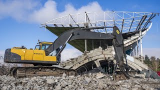 Grandstand deconstruction – 96 per cent of material recycled [upl. by Ahsap]