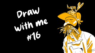 Draw with me 16 Two pages to ink one tombow [upl. by Mikeb]