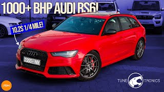 1000HP Stage 3 Audi RS6 Avant runs 10s in the 14 mile 🤯 Fastest Stock Engine Car in India 🇮🇳 [upl. by Kenlee848]