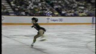 Midori Ito 伊藤 みどり JPN  1988 Calgary Figure Skating Ladies Short Program US ABC [upl. by Dyl]