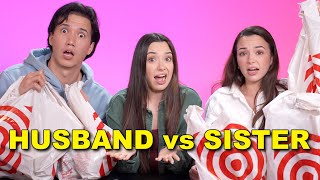 Who Knows Me Better Sister vs Husband Target Gift Swap Challenge Merrell Twins [upl. by Nylessoj]