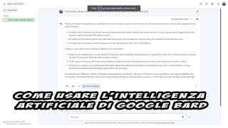 Come usare lintelligenza artificiale di Google Bard [upl. by Terryl]
