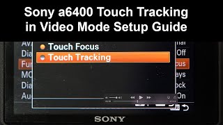 Sony a6400 Touch Tracking in Video Mode Setup Guide [upl. by Gelman]