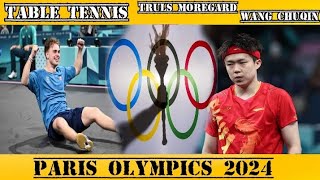 Truls Moregard beating Wang Chuqin at Paris Olympics 2024 paris2024parisolympics2024parisolympics [upl. by Eva]