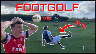 WE PLAYED AGAINST PRO FOOTGOLFERS  Footgolf  Broadlees Footgolf Course [upl. by Lillie802]