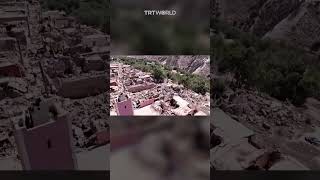 Aerial footage shows earthquake devastation in Morocco [upl. by Kelam]