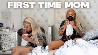 POSTPARTUM VLOG A DAY IN THE LIFE OF A FIRST TIME MOM  24 HOURS WITH A NEWBORN [upl. by Assirok]