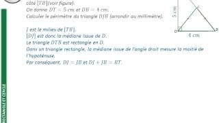 Exercice Calcul avec la médiane issue de langle droit [upl. by Chip]