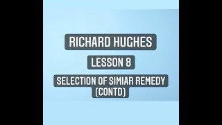 Richard Hughes lesson 8 [upl. by Nylavad]