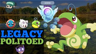 LEGACY XL POLITOED  INFINITE WEATHERBALLS  Legend 3283  Pokemon Go Battle League Ultra Remix PvP [upl. by Yelsnit]