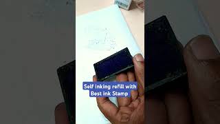 Refilling with Best ink Self inking Stamp trodat inkrefill gold star stamps viralvideo [upl. by Arammat]