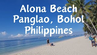 Beach Walk Along Alona Beach Panglao Bohol Philippines [upl. by Hakkeber]