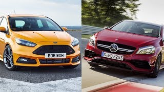 Mercedes A45 AMG vs Ford Focus RS [upl. by Dolph783]