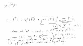 Lippmann Schwinger Equation 2 Prof M Sajjad Athar 010621 [upl. by Mychal294]