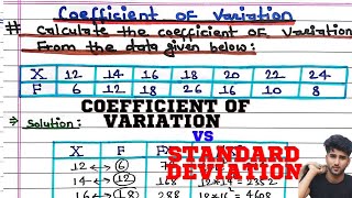 Statistics  How to calculate the coefficient of variation  Standard Deviation [upl. by Annhej]