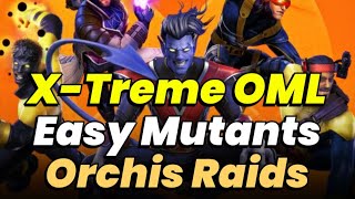 ORCHIS MUTANT RAIDS SUPER EASY XTREME amp LOGAN OMEGA RAID GUIDE  MARVEL Strike Force  MSF [upl. by Urbai]