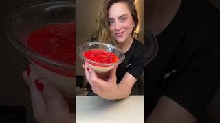 Panna Cotta ❤️ pannacotta recipe easyrecipe strawberry foodtiktok cooking baking asmr asmrs [upl. by Mountfort415]