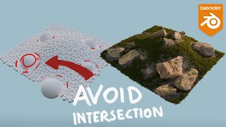 Remove Scattering Intersections  Blender Geo Nodes [upl. by Duomham]