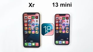 iOS 18 Speed Test  iPhone XR vs iPhone 13 mini [upl. by Lyons259]