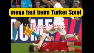 Türkei gegen Wales Kieffer Moore bekommt tritt gegen Kopf vom Verteidiger in der Türkei  türkei [upl. by Brunhilda719]