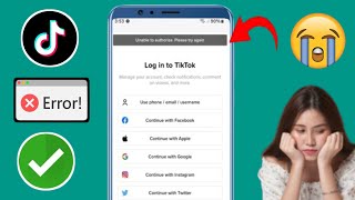 Como consertar o TikTok não consegue autorizar Tente novamente Problema [upl. by Rothmuller641]