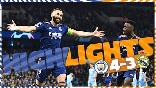 HIGHLIGHTS  Manchester City 43 Real Madrid  UEFA Champions League [upl. by Marmaduke]