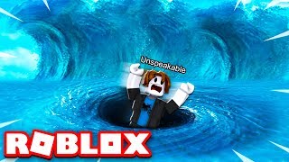 ESCAPING GIANT TSUNAMI FLOOD IN ROBLOX [upl. by Llenroc562]