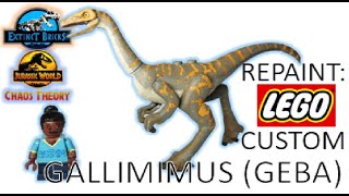 GALLIMIMUS JURASSIC WORLD CHAOS THEORY LEGO CUSTOM DINOSAUR  CHICKENMIMIC галлимим [upl. by Pena]