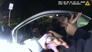 Traffic Stop Escalates Drunk Suspect Resists Exit [upl. by Ednalrym]