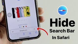 How to hide search Bar in Safari in iPhone  Get full view page in safari Browser [upl. by Xonk]