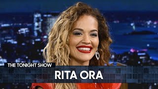 Rita Ora Talks Hanging Out with Katy Perry at Taylor Swifts Eras Tour Extended  The Tonight Show [upl. by Gasperoni491]