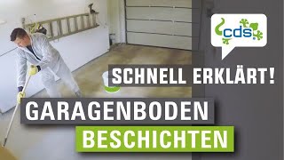 Bodenbeschichtung aus Epoxidharz für Garagenboden Keller oder Werkstattboden [upl. by Nuyh]