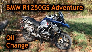 BMW R1250GS Oil Change  Tinkering [upl. by Oirifrop]