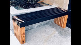 DIY a Sleek Slatted Bench with Ease [upl. by Llesirg]