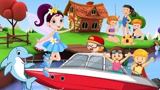 Row Row Row Your Boat  Nursery Rhymes  Rhymes For Kids  Kids Songs  Poem  Cocomalaanrhymes [upl. by Hillard]