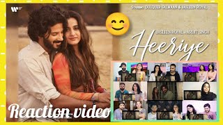 HEERIYE REACTION MASHUP   Jasleen Roya l ft Arijit Singh  Dulquer Salmaan  Aditya Sharma [upl. by Daahsar]