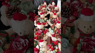 Custom Christmas Bear Bouquet Super cute bear bouquet come and get it Bring it home now [upl. by Bonny]