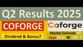 COFORGE Q2 results 2025  COFORGE results  COFORGE Share News  COFORGE Share latest news [upl. by Yaluz123]