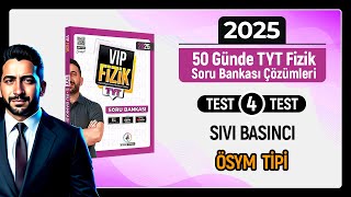 TYT Fizik Soru Bankası Çözümleri Test 4  Basınç [upl. by Salim343]