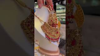 Most beautiful goldnecklace set design arabicgold goldindubai gold jewellery necklacedubaigold [upl. by Wolff]