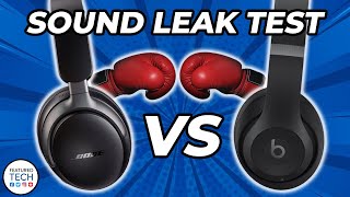 Bose QuietComfort Ultra vs Beats Studio Pro Headphones Sound Leak Test [upl. by Hairahs]