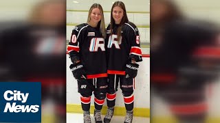 Twin hockey players inspire Indigenous athletes [upl. by Catlaina]